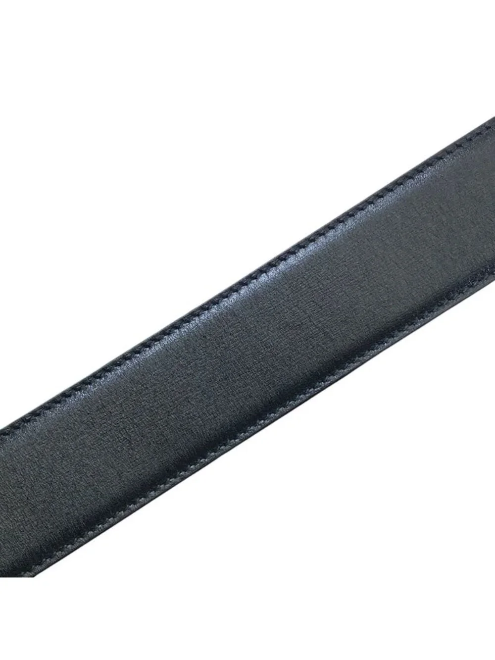 Dior D Logo Buckle Belt Leather Black Practical